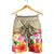 Hawaii Manta Ray Tropical Hibiscus Plumeria Polynesian Men's Shorts - AH - Polynesian Pride