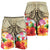 Hawaii Manta Ray Tropical Hibiscus Plumeria Polynesian Men's Shorts - AH - Polynesian Pride