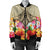 Hawaii Manta Ray Tropical Hibiscus Plumeria Polynesian Bomber Jacket - AH - Polynesian Pride