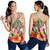 Hawaii Manta Ray Tropical Hibiscus Plumeria Polynesian Racerback Tank - AH Black - Polynesian Pride