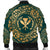 Hawaii Map Classic Floral Bomber Jacket Green - AH - Polynesian Pride