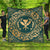 Hawaii Map Classic Floral Premium Quilts Green - AH Black - Polynesian Pride