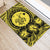 Hawaii Map Honu Hibiscus Polynesian Door Mat Yellow AH - Polynesian Pride