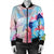 Hawaii Map Kanaka Hibiscus Polynesian Turtle Swimming Bomber Jacket - Sweet Dream Style - AH - Polynesian Pride