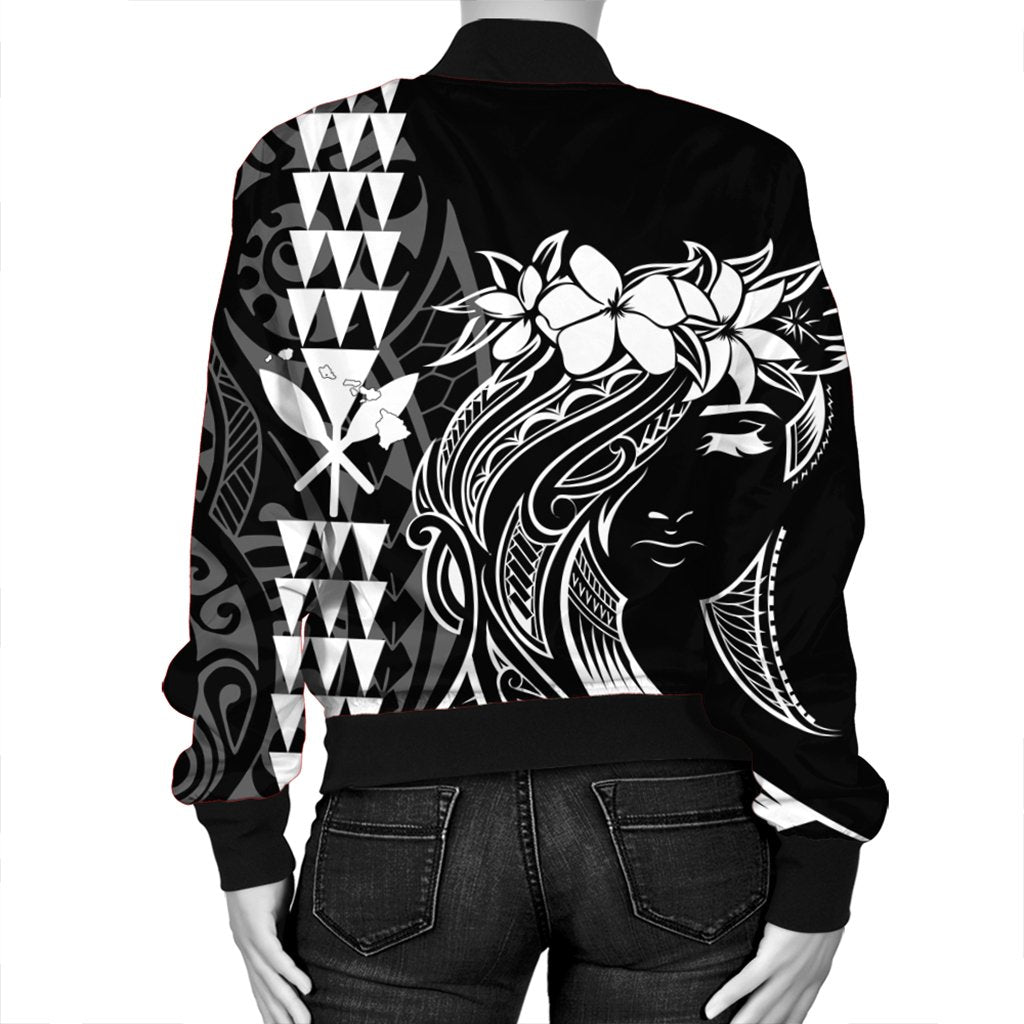 Hawaii Map Kanaka Polynesian Hula Girl Bomber Jacket - AH - J5R - Polynesian Pride