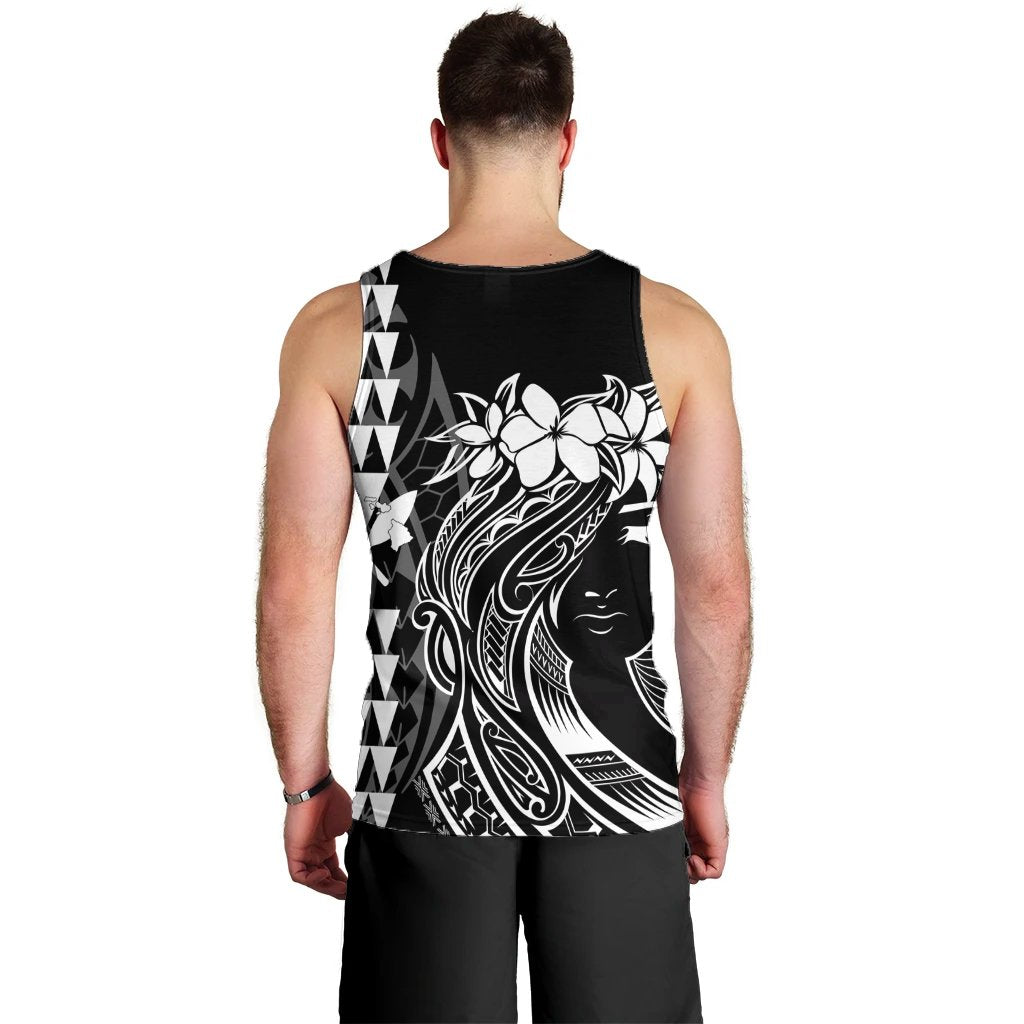 Hawaii Map Kanaka Polynesian Hula Girl Tank Top - AH - J5R - Polynesian Pride