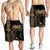 Hawaii Map Kanaka Polynesian Hula Girl Men's Shorts Gold - AH - J5C - Polynesian Pride