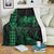 Hawaii Map Kanaka Polynesian Hula Girl Premium Blankets Green - AH - J5C White - Polynesian Pride