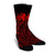 Hawaii Map Kanaka Polynesian Hula Girl Crew Socks Red - AH - J5R - Polynesian Pride