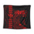 Hawaii Map Kanaka Polynesian Hula Girl Tapestry Red - AH - J5C Wall Tapestry Black - Polynesian Pride