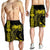 Hawaii Map Kanaka Polynesian Hula Girl Men's Shorts Yellow - AH - J5C - Polynesian Pride