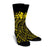 Hawaii Map Kanaka Polynesian Hula Girl Crew Socks Yellow - AH - J5R - Polynesian Pride