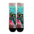 Hawaii Map Kanaka Sea Turtle Hibiscus Crew Socks - AH - Blue Pink - Polynesian Pride