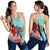 Hawaii Map Kanaka Sea Turtle Hibiscus Racerback Tank - AH - Blue Pink Black - Polynesian Pride