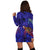 Hawaii Map Kanaka Turtle Hoodie Dress - Volcano Style - Galaxy - AH - Polynesian Pride