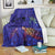 Hawaii Map Kanaka Turtle Premium Blankets - Volcano Style - Galaxy - AH White - Polynesian Pride