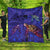 Hawaii Map Kanaka Turtle Premium Quilts - Volcano Style - Galaxy - AH Black - Polynesian Pride