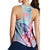 Hawaii Map Kanaka Turtle Galaxy Night Plumeria Hibiscus Racerback Tank - AH - Polynesian Pride