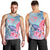 Hawaii Map Kanaka Turtle Galaxy Night Plumeria Hibiscus Tank Top - AH - Polynesian Pride