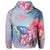 Hawaiian Map Kanaka Turtle Galaxy Night Plumeria Hibiscus Hoodie - Polynesian Pride