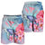 Hawaii Map Kanaka Turtle Galaxy Night Plumeria Hibiscus Men's Shorts - AH - Polynesian Pride