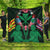 Hawaii Map Kanaka Two Men Holding Flag Premium Quilts Green - AH Black - Polynesian Pride