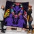 Hawaii Map Kanaka Two Men Holding Flag Premium Quilts Purple - AH - Polynesian Pride