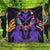 Hawaii Map Kanaka Two Men Holding Flag Premium Quilts Purple - AH Black - Polynesian Pride