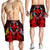 Hawaii Map Kanaka Two Men Holding Flag Men's Shorts Red - AH - Polynesian Pride