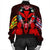 Hawaii Map Kanaka Two Men Holding Flag Bomber Jacket Red - AH - Polynesian Pride