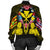 Hawaii Map Kanaka Two Men Holding Flag Bomber Jacket Yellow - AH - Polynesian Pride