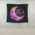 Hawaii Map Moon Star Turtle Plumeria Hibiscus Tapestry - AH - Polynesian Pride