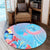 Hawaii Map Sweet Dream Kanaka Polynesian Hibiscus Round Carpet - AH - Polynesian Pride