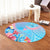 Hawaii Map Sweet Dream Kanaka Polynesian Hibiscus Round Carpet - AH - Polynesian Pride