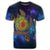 Hawaii Map Turtle Galaxy T Shirt Blue - Polynesian Pride