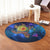 Hawaii Map Turtle Galaxy Round Carpet - AH - Blue - Polynesian Pride