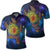 Hawaii Map Turtle Galaxy Polo Shirt Blue Unisex Black - Polynesian Pride