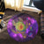 Hawaii Map Turtle Galaxy Round Carpet - AH - Purple - Polynesian Pride