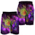 Hawaii Map Turtle Galaxy Men's Shorts - AH - Purple - Polynesian Pride