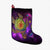 Hawaii Map Turtle Galaxy Christmas Stocking - AH - Purple Christmas Stocking 26 X 42 cm Black - Polynesian Pride