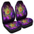 Hawaii Map Turtle Galaxy Car Seat Covers - AH - Purple Universal Fit Black - Polynesian Pride