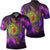 Hawaii Map Turtle Galaxy Polo Shirt Purple Unisex Black - Polynesian Pride