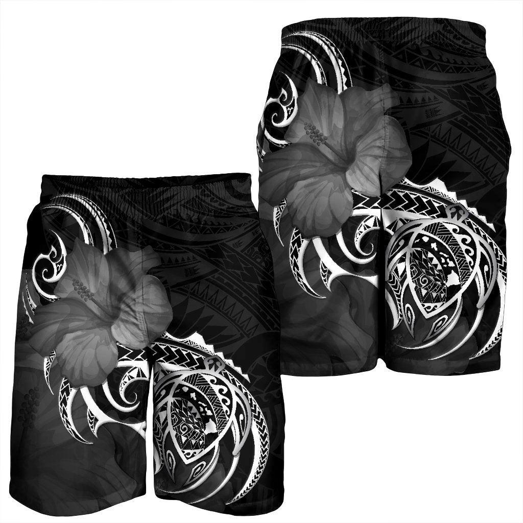 Hawaii Map Turtle Hibiscus Divise Polynesian Men's Shorts - AH - Polynesian Pride