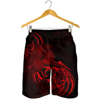 Hawaii Map Turtle Hibiscus Divise Polynesian Men's Shorts Red - AH - Polynesian Pride