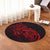 Hawaii Map Turtle Hibiscus Divise Polynesian Round Carpet Red - AH - Polynesian Pride