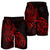 Hawaii Map Turtle Hibiscus Divise Polynesian Men's Shorts Red - AH - Polynesian Pride