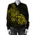 Hawaii Map Turtle Hibiscus Divise Polynesian Bomber Jacket Yellow - AH - Polynesian Pride