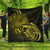 Hawaii Map Turtle Hibiscus Divise Polynesian Premium Quilts Yellow - AH Black - Polynesian Pride