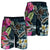 Hawaii Map Turtle Swimming Hibiscus Plumeria Moana Men's Shorts - AH - Polynesian Pride