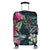 Hawaii Map Turtle Swimming Hibiscus Plumeria Moana Luggage Covers - AH Black - Polynesian Pride